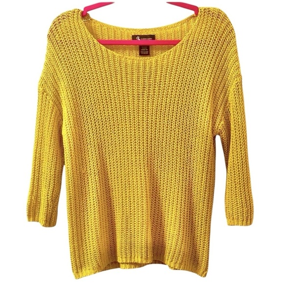Alison Sheri Sweaters - Alison Sheri Gold Knit Sweater